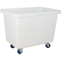 Tapered Wall Box Truck, White Polyethylene, 39" L x 27" W x 31" H, 12 cu. ft. Volume, 600 lbs. Capacity Haskins Industrial Inc.