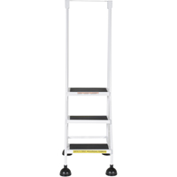 Stop-Step Ladders, 3 Steps, 16" Step Width, 28-11/16" Platform Height, Steel Haskins Industrial Inc.