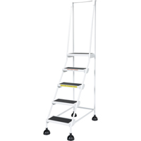 Light-Duty Stop-Step Ladders, 5 Steps, 16" Step Width, 47-11/16" Platform Height, Steel Haskins Industrial Inc.