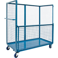Wire Mesh Stock Truck, Steel, 24" x 55" x 36", 2400 lbs. Capacity Haskins Industrial Inc.