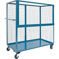 Wire Mesh Stock Truck, Steel, 24" x 55" x 36", 2400 lbs. Capacity Haskins Industrial Inc.
