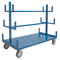 Mobile Pipe & Bar Rack, Steel, 48" W x 36" D x 60" H, 3000 lbs. Capacity Haskins Industrial Inc.