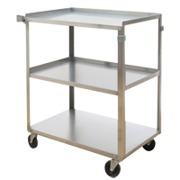 Shelf Carts, 3 Tiers, 17-5/8" W x 33" H x 27-1/8" D, 300 lbs. Capacity Haskins Industrial Inc.