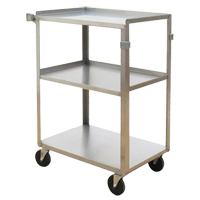 Shelf Carts, 3 Tiers, 15-3/4" W x 32" H x 24" D, 500 lbs. Capacity Haskins Industrial Inc.