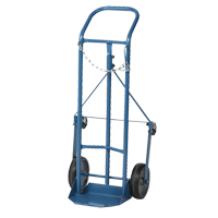 Professional Gas Cylinder Truck CC-1, Mold-on Rubber Wheels, 9" W x 7-1/4" L Base, 250 lbs. Haskins Industrial Inc.
