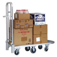 Aluminum Merchandise Cart, 20" W x 55-1/4" L, 1200 lbs. Cap., Polyurethane Wheels Haskins Industrial Inc.