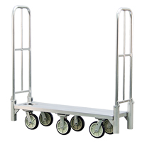 Aluminum U-Boat Folding Bulk Delivery Cart, 18" W x 61" L, 1200 lbs. Cap., Polyurethane Wheels Haskins Industrial Inc.