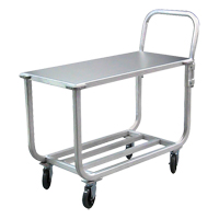 Aluminum Tubular Deck Cart, 700 lbs. Capacity, Aluminum, 19" W x 42" H x 46" D, Lip Down Haskins Industrial Inc.