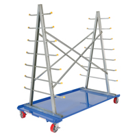 A-Frame Bar & Pipe Cart, Steel, 36-3/4" W x 73-3/4" D x 72-1/2" H, 2000 lbs. Capacity Haskins Industrial Inc.