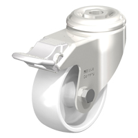 Stainless Steel Nylon Caster, Swivel with Brake, 3-1/8" (79.5 mm) Dia., 265 lbs. (120 kg.) Capacity Haskins Industrial Inc.