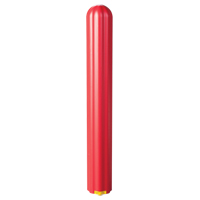 Ribbed Bollard Cover, 4" Dia. x 56" L, Red Haskins Industrial Inc.
