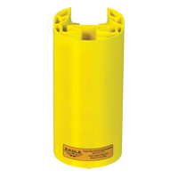 Butoir en poly pour rayonnage, 5" la x 6" lo x 8" h, Jaune Haskins Industrial Inc.