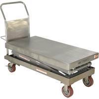 Manual Hydraulic Scissor Lift Table, 47-1/2" L x 24" W, Partial Stainless Steel, 1500 lbs. Capacity Haskins Industrial Inc.
