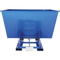 Conteneur autobasculeur, Acier, 2-1/2 vg³, Bleu Haskins Industrial Inc.