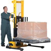 Manual Hydraulic Stacker, Hand Pump Operated, 2000 lbs. Capacity, 35" Max Lift Haskins Industrial Inc.