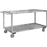Industrial Grade Shelf Cart, 2 Tiers, 18-1/8" W x 42" H x 35" D, 1200 lbs. Capacity Haskins Industrial Inc.