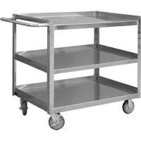 Industrial Grade Shelf Cart, 3 Tiers, 24-1/8" W x 35" H x 42" D, 1200 lbs. Capacity Haskins Industrial Inc.