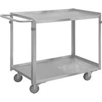 Industrial Grade Shelf Cart, 2 Tiers, 16-3/4" W x 34" H x 36-7/16" D, 600 lbs. Capacity Haskins Industrial Inc.