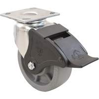 Roulette Emaxx, Pivotant avec frein, 4" (101,6 mm), Envirothane, 1000 lb (453,6 kg) Haskins Industrial Inc.