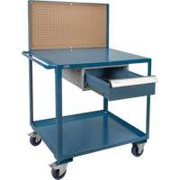 Mobile Service Cart, 2 Tiers, 24" W x 57" H x 40" D, 1200 lbs. Capacity Haskins Industrial Inc.