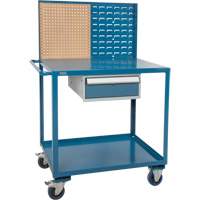 Mobile Service Cart, 2 Tiers, 24" W x 57" H x 40" D, 1200 lbs. Capacity Haskins Industrial Inc.