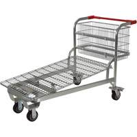 Nestable Wire Cart, Steel, 28-3/4" x 37-1/16" x 59-5/8", 275 lbs. Capacity Haskins Industrial Inc.