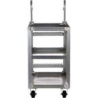 Stockpicker Truck, Aluminum, 21-7/8" W x 40" D, 3 Shelves, 660 lbs. Capacity Haskins Industrial Inc.