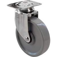 2309 Caster, Swivel, 4" (101.6 mm), Envirothane Grey, 350 lbs. (158.8 kg.) Haskins Industrial Inc.
