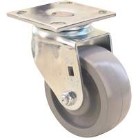 Max9 Caster, Swivel, 5" (127 mm), Envirothane Grey-WOW, 1000 lbs. (453.6 kg.) Haskins Industrial Inc.