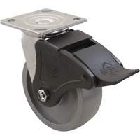 Max9 Caster, Swivel, 6" (152.4 mm), Envirothane Grey-WOW, 1100 lbs. (498.95 kg.) Haskins Industrial Inc.
