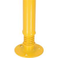 Spring Loaded Bollard, Steel, 42" H x 2-1/8" W, Yellow Haskins Industrial Inc.