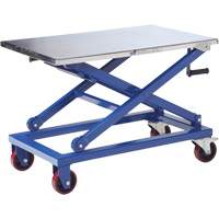 Manual Scissor Lift Table, 37" L x 23-1/2" W, Steel, 660 lbs. Capacity Haskins Industrial Inc.