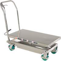 Manual Hydraulic Scissor Lift Table, 36-1/4" L x 19-3/8" W, Stainless Steel, 600 lbs. Capacity Haskins Industrial Inc.