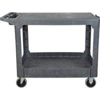 Chariot utilitaire pour l'entretien avec tablette plate, 2 tiers, 25-1/4" x 32-1/4" x 44", Capacit&eacute; 550 lb Haskins Industrial Inc.