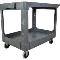 Chariot utilitaire pour l'entretien avec tablette plate, 2 tiers, 25-1/4" x 32-1/4" x 44", Capacit&eacute; 550 lb Haskins Industrial Inc.