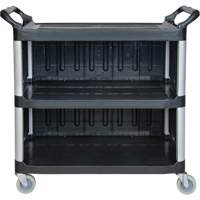 Chariot utilitaire, 3 tiers, 19-3/4" x 37-1/2" x 40-1/4", Capacit&eacute; 250 lb Haskins Industrial Inc.