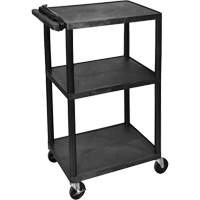 Electric Utility Cart, 3 Tiers, 24" x 42" x 18", 300 lbs. Capacity Haskins Industrial Inc.