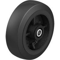Black Rubber on Black Cast Iron Core Wheel, 12" (304.8 mm) Dia. x 2-1/2" (64 mm) W, 396.8 lbs. (180 kg) Capacity Haskins Industrial Inc.