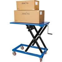 Manual Scissor Lift Table, 37-3/8" L x 23-5/8" W, Steel, 660 lbs. Capacity Haskins Industrial Inc.