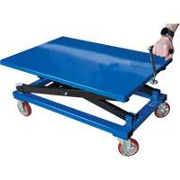 Manual Scissor Lift Table, 37-3/8" L x 23-5/8" W, Steel, 660 lbs. Capacity Haskins Industrial Inc.