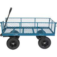 Wagon avec c&ocirc;t&eacute;s rabattables, 24" la x 48" la x Capacit&eacute; 800 lb Haskins Industrial Inc.