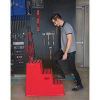 Escabeau industriel, 3 marches, 34-13/16" x 22-7/16" x Hauteur 28-1/2" Haskins Industrial Inc.