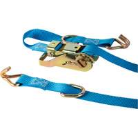 Ratchet Strap, J-Hook, 1" W x 16' L, 835 lbs. (379 kg) WLL Haskins Industrial Inc.