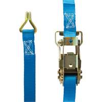 Ratchet Strap, J-Hook, 1" W x 13' L, 167 lbs. (76 kg) Working Load Limit Haskins Industrial Inc.