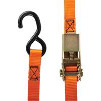 Ratchet Strap, S-Hook, 12' W x 1" L, 2200 lbs. (998 kg) Working Load Limit Haskins Industrial Inc.