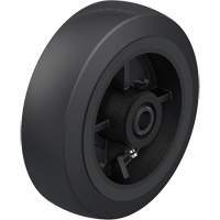 Black Rubber on Cast Iron Core Wheel Haskins Industrial Inc.