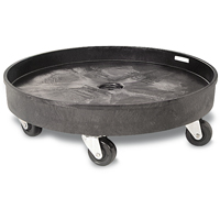 Socle roulant pour contenant &agrave; d&eacute;chets, Poly&eacute;thyl&egrave;ne, Noir Haskins Industrial Inc.