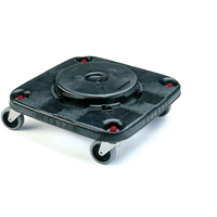 Square BRUTE&reg; Dollies, Polyethylene, Black Haskins Industrial Inc.