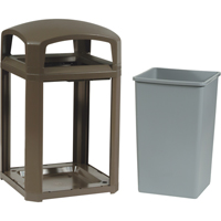 Landmark Series&reg; Classic Container Frame With Rigid Liner, Galvanized Steel, 35 US gal. Haskins Industrial Inc.