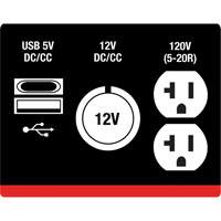 G&eacute;n&eacute;ratrice &agrave; onduleur, Surtension 2500 W, Nominale 1800 W, R&eacute;servoir 4,2 L Haskins Industrial Inc.